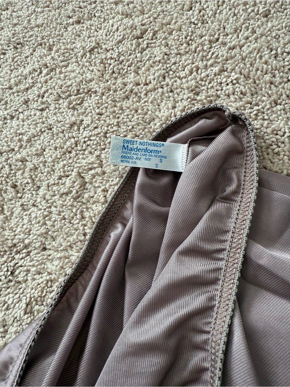 Vintage Sweet Nothings Maidenform Mauve-Taupe Midi Slip Skirt and Camisole - Picture 7 of 10